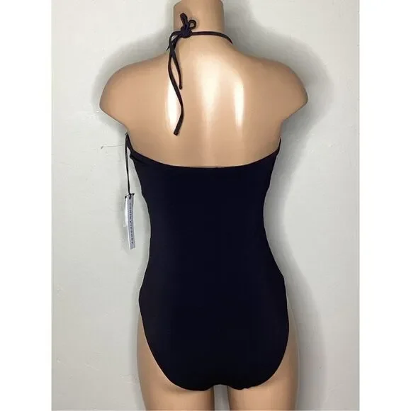 New. Robin Piccone black bandeau one piece. Size 10. Retails $179